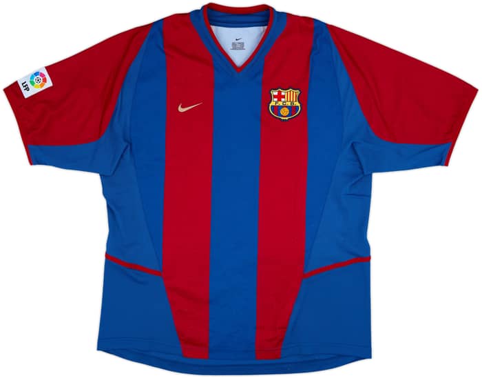2002-03 Barcelona Home Shirt Ronaldinho #10 - 6/10 - (L)