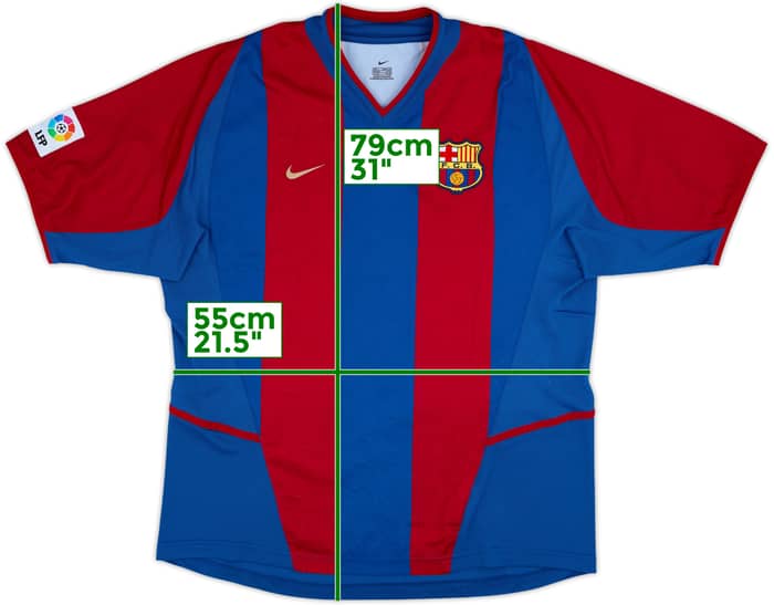 2002-03 Barcelona Home Shirt Ronaldinho #10 - 6/10 - (L)