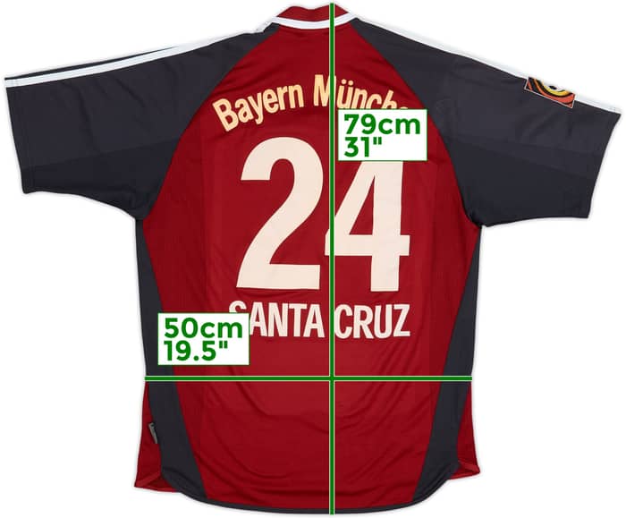 2001-02 Bayern Munich Home Shirt Santa Cruz #24 - 5/10 - (M)