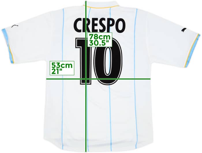 2001-02 Lazio European Home Shirt Crespo #10 - 7/10 - (M)