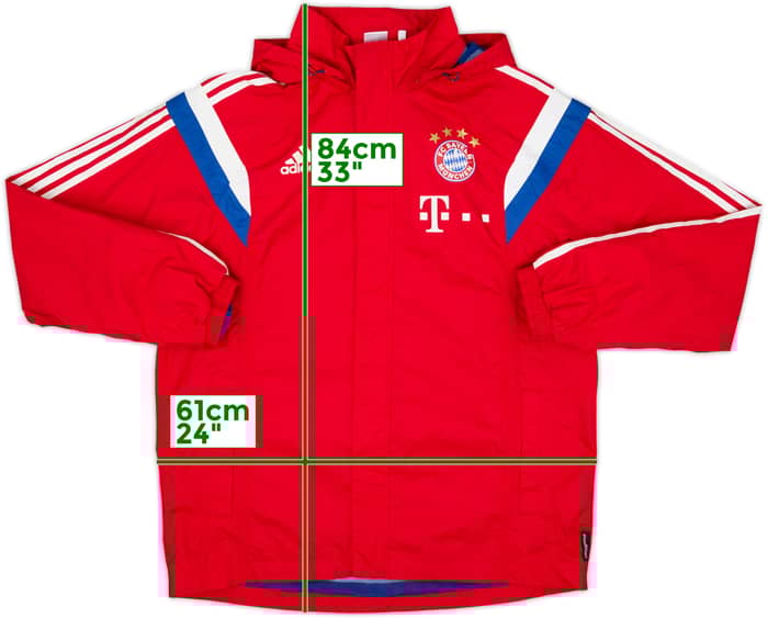 2014-15 Bayern Munich adidas Hooded Rain Jacket - 5/10 - (L)