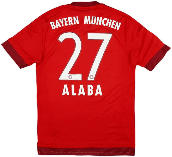 2015-16 Bayern Munich Home Shirt Alaba #27 - 6/10 - (S)