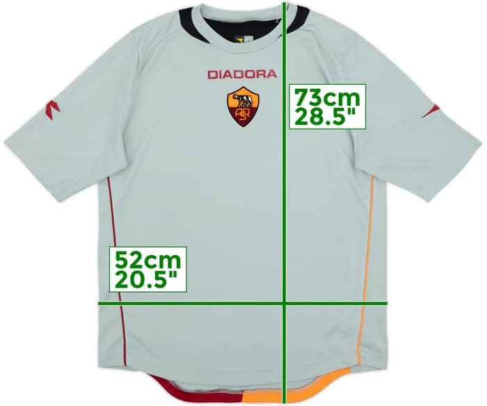 2006-07 Roma Diadora Training Shirt - 6/10 - (L)