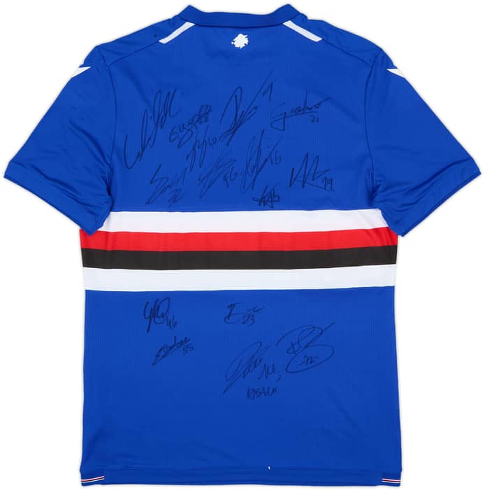 2021-22 Sampdoria Squad Signed Home Shirt - 8/10 - (XL)