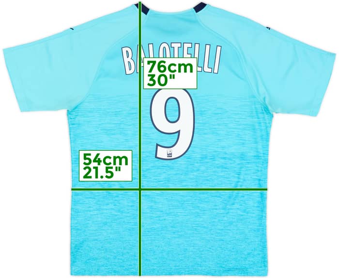 2018-19 Olympique Marseille Third Shirt Balotelli #9 - 5/10 - (L)