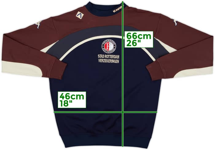2001-02 Feyenoord Kappa Sweat Top - 7/10 - (S)