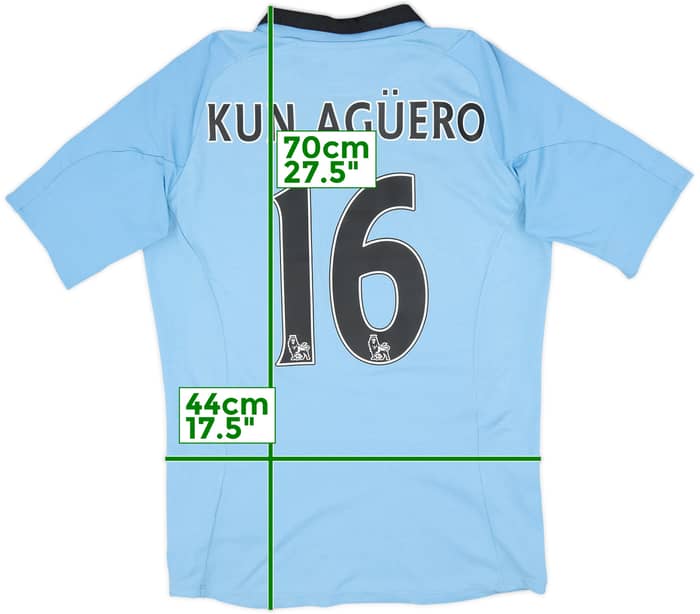 2012-13 Manchester City Home Shirt Kun Aguero #16 - 7/10 - (S)