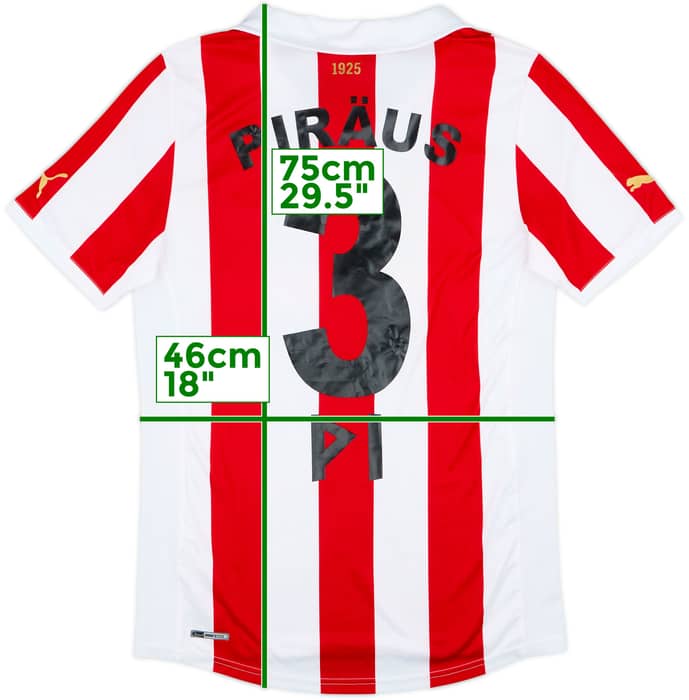 2011-12 Olympiakos Home Shirt Pi #3 - 8/10 - (M)