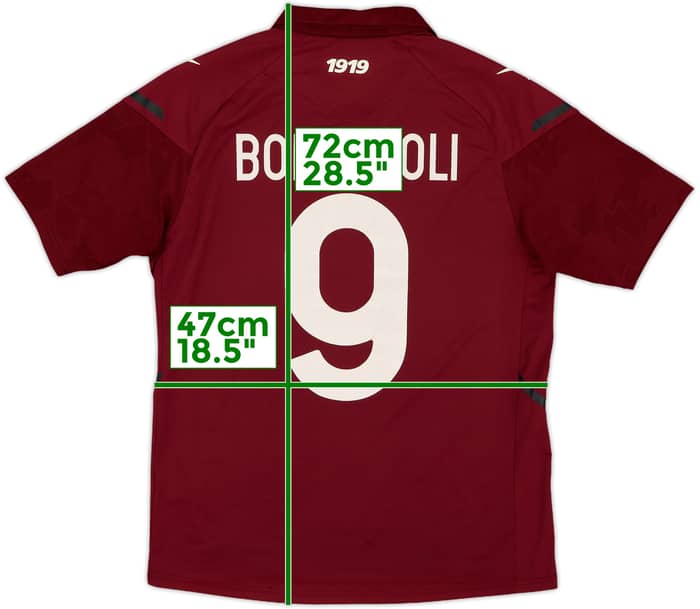 2021-22 Salernitana Home Shirt Bonazzoli #9 - 6/10 - (S)