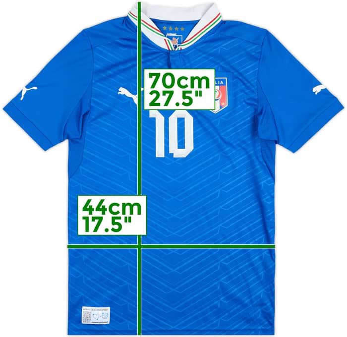 Camiseta de local de Italia 2012-13 #10 - 7/10 - (S)