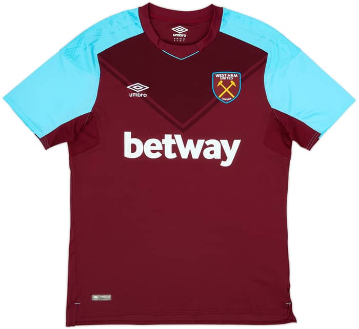 2017-18 West Ham Home Shirt Rice #41 - 8/10 - (XL)