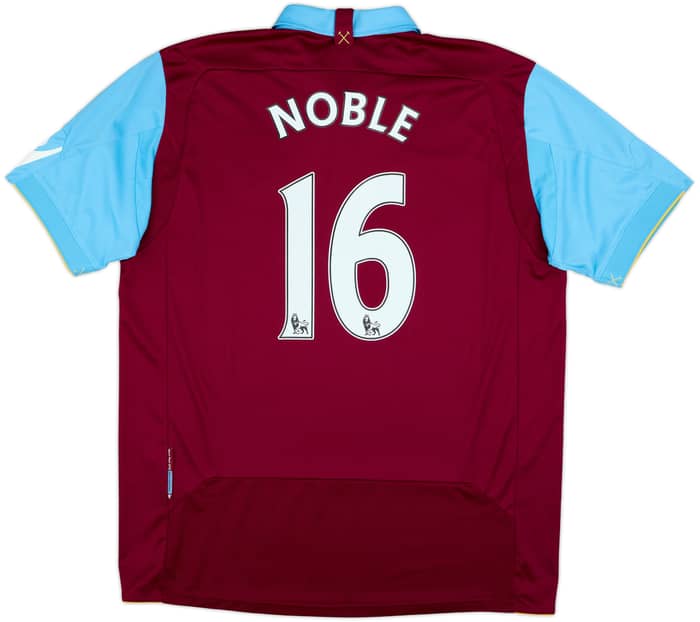 2010-11 West Ham Home Shirt Noble #16 - 9/10 - (XL)