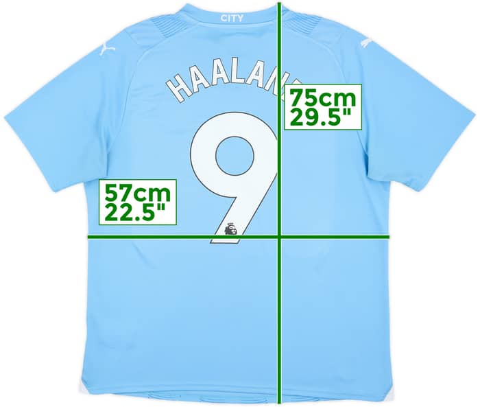 2023-24 Manchester City Home Shirt Haaland #9 - 8/10 - (M)