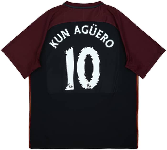 2016-17 Manchester City Away Shirt Kun Aguero #10 - 8/10 - (XL)