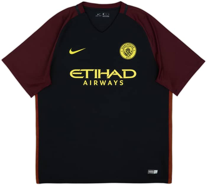 2016-17 Manchester City Away Shirt Kun Aguero #10 - 8/10 - (XL)