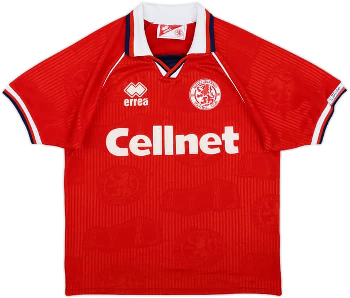 1995-96 Middlesbrough Home Shirt - 8/10 - (XL.Boys)