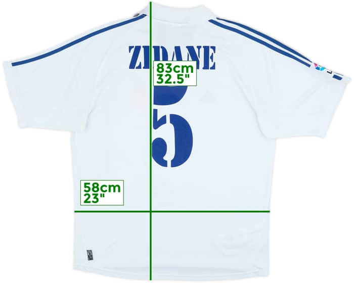 2001 Real Madrid Home Shirt Zidane #5 - 6/10 - (XL)