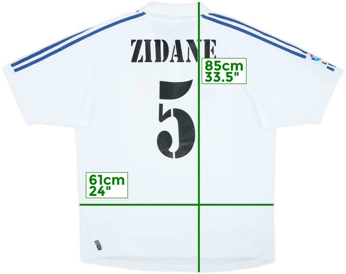 2001 Real Madrid Home Shirt Zidane #5 - 6/10 - (XL)
