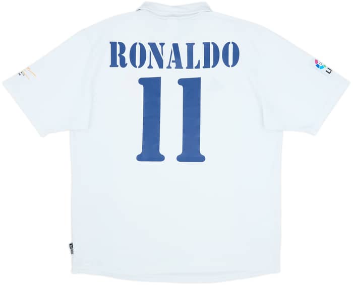 2001 Real Madrid Home Shirt Ronaldo #11 - 8/10 - (XL)