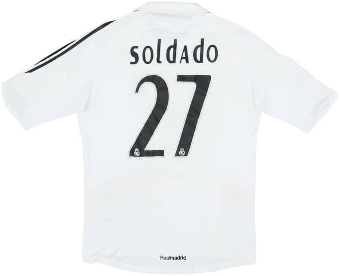 2005-06 Real Madrid Home Shirt Soldado #27 - 6/10 - (M)