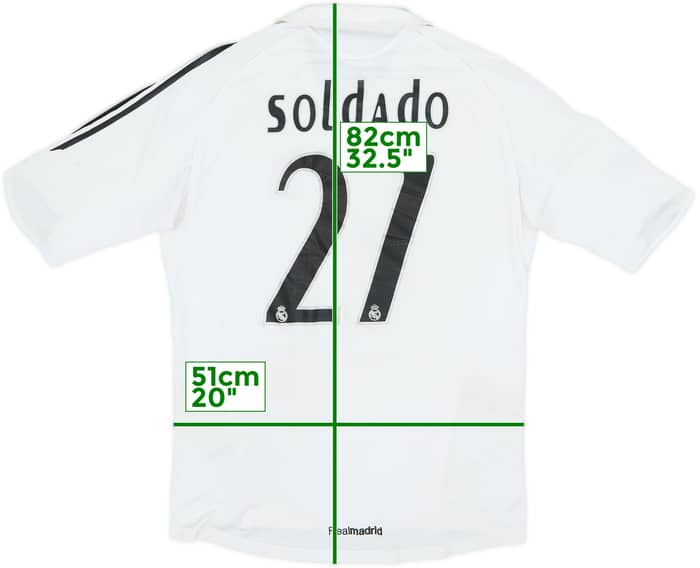 2005-06 Real Madrid Home Shirt Soldado #27 - 6/10 - (M)