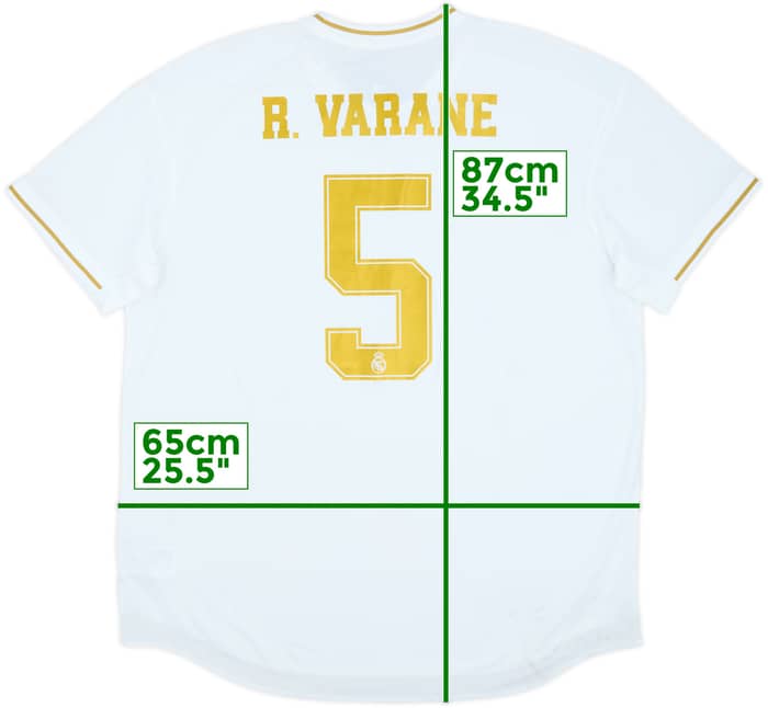 2019-20 Real Madrid Authentic Home Shirt R. Varane #5 (XXL)