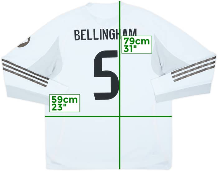 Camiseta Auténtica de local de manga larga del Real Madrid 2025-26 Bellingham #5 (XL)