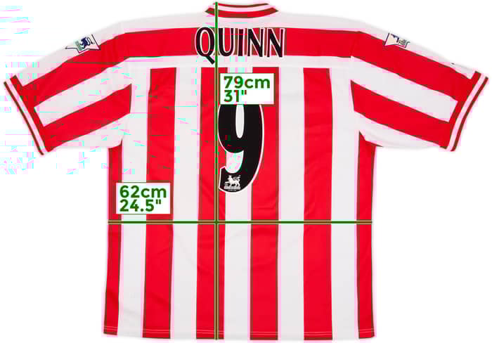 1999-00 Sunderland Home Shirt Quinn #9 - 6/10 - (XL)