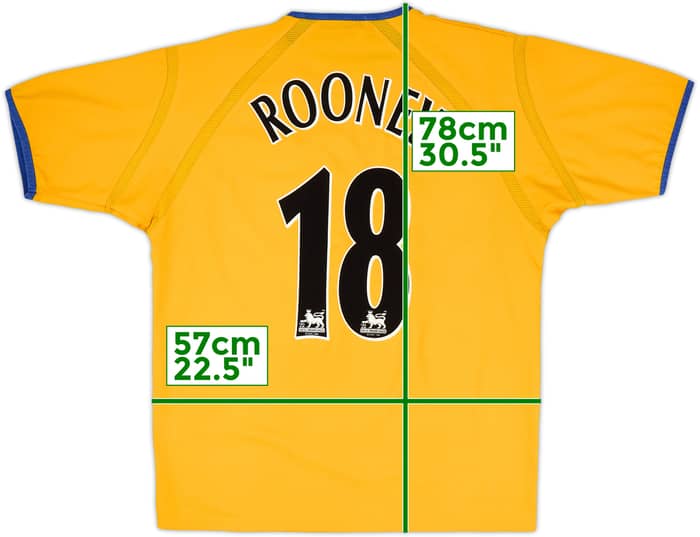 2003-04 Everton Away Shirt Rooney #18 - 8/10 - (XL)