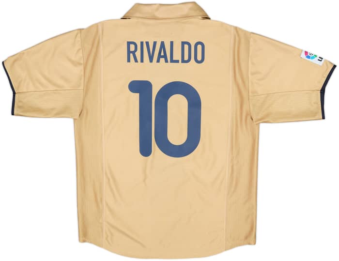 2001-03 Barcelona Away Shirt Rivaldo #10 - 8/10 - (L)