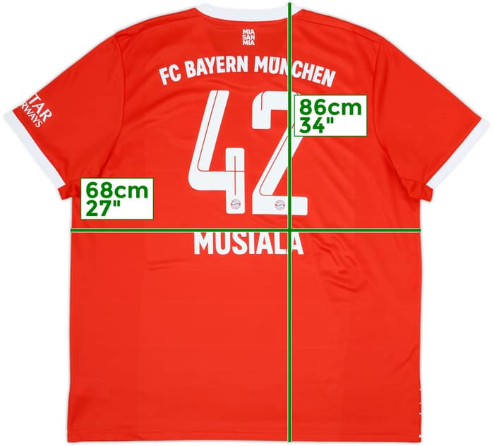 2022-23 Bayern Munich Home Shirt Musiala #42 - 9/10 - (XXL)