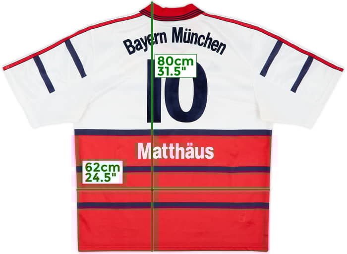 1998-00 Bayern Munich Away Shirt Matthaus #10 - 8/10 - (XL)