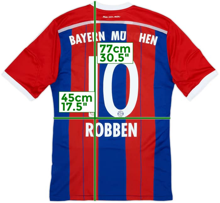 2014-15 Bayern Munich Home Shirt Robben #10 - 5/10 - (M)