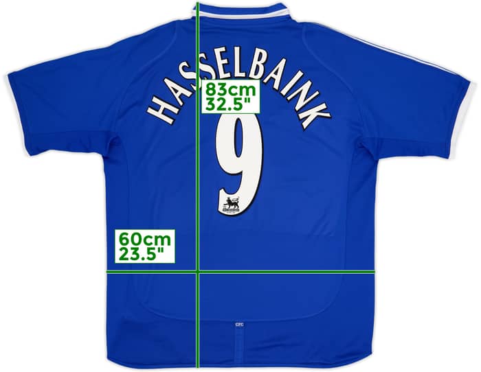 2001-03 Chelsea Home Shirt Hasselbaink #9 - 8/10 - (XL)