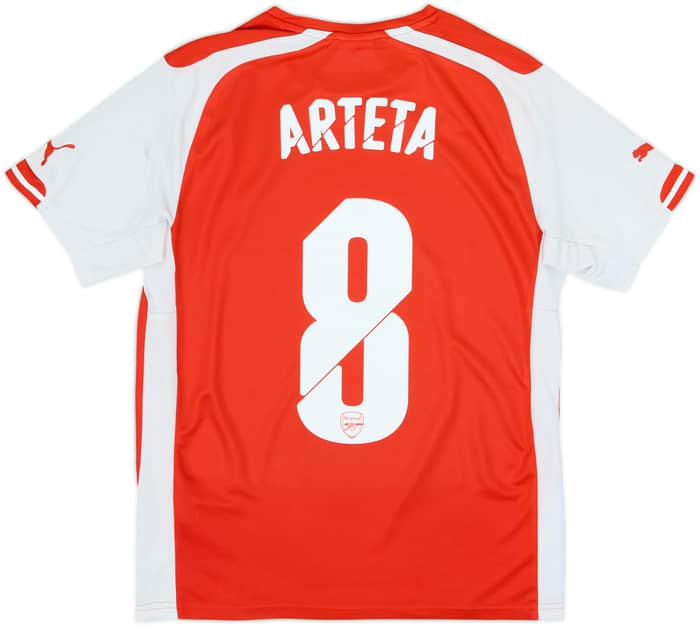 2014-15 Arsenal Home Shirt Arteta #8 - 6/10 - (S)
