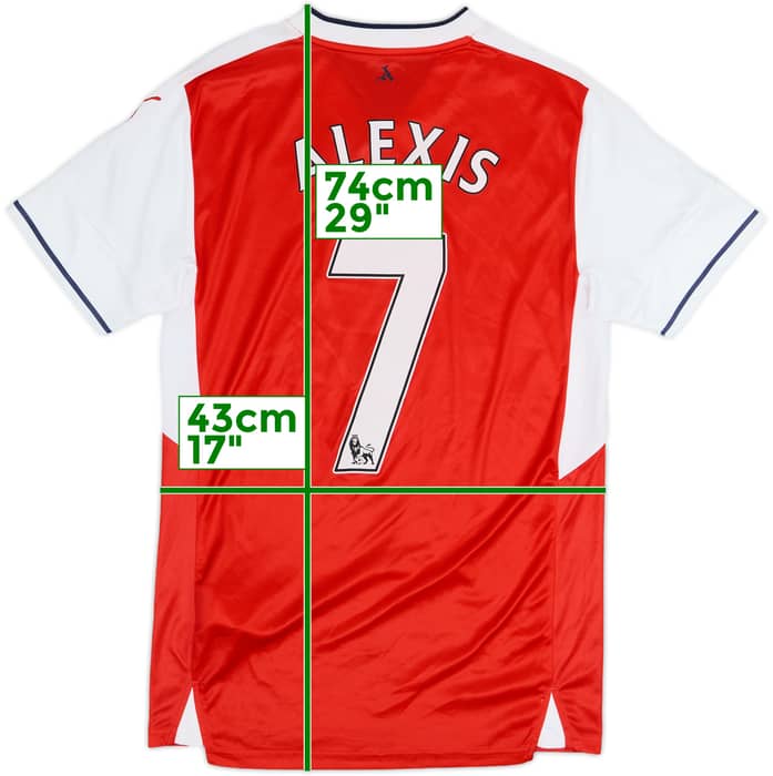 2016-17 Arsenal Home Shirt Alexis #7 - 6/10 - (XS)
