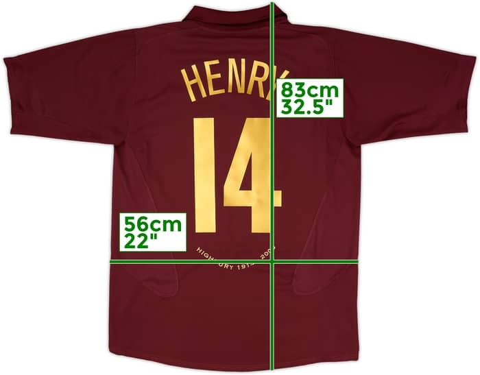 2005-06 Arsenal Home Shirt Henry #14 - 8/10 - (L)