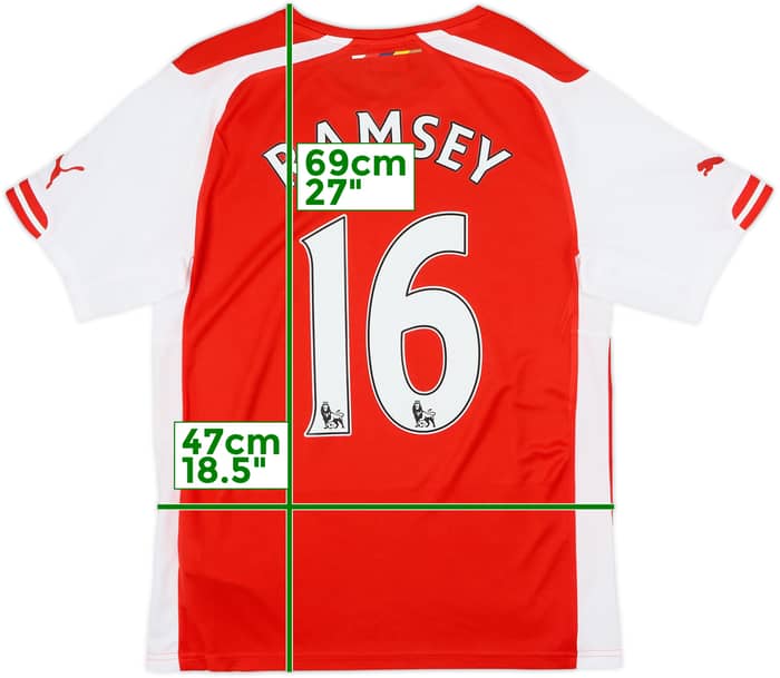 2014-15 Arsenal Home Shirt Ramsey #16 - 10/10 - (S)