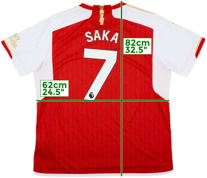 2023-24 Arsenal Home Shirt Saka #7 - 9/10 - (XXL)