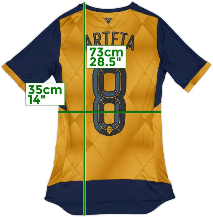 2015-16 Arsenal Player Issue (ACTV Fit) Away Shirt Arteta #8 (S)