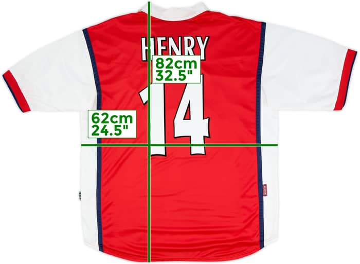 1999-00 Arsenal Home Shirt Henry #14 - 10/10 - (XL)