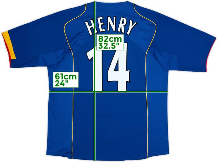 2004-06 Arsenal Away Shirt Henry #14 - 8/10 - (XL)