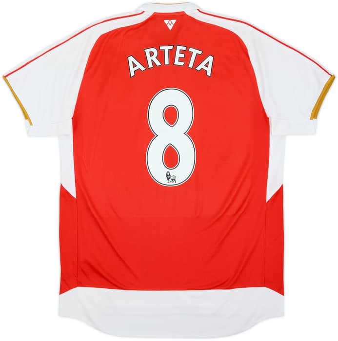 2015-16 Arsenal Home Shirt Arteta #8 - 8/10 - (L)