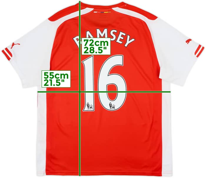 2014-15 Arsenal Home Shirt Ramsey #16 - 7/10 - (L)