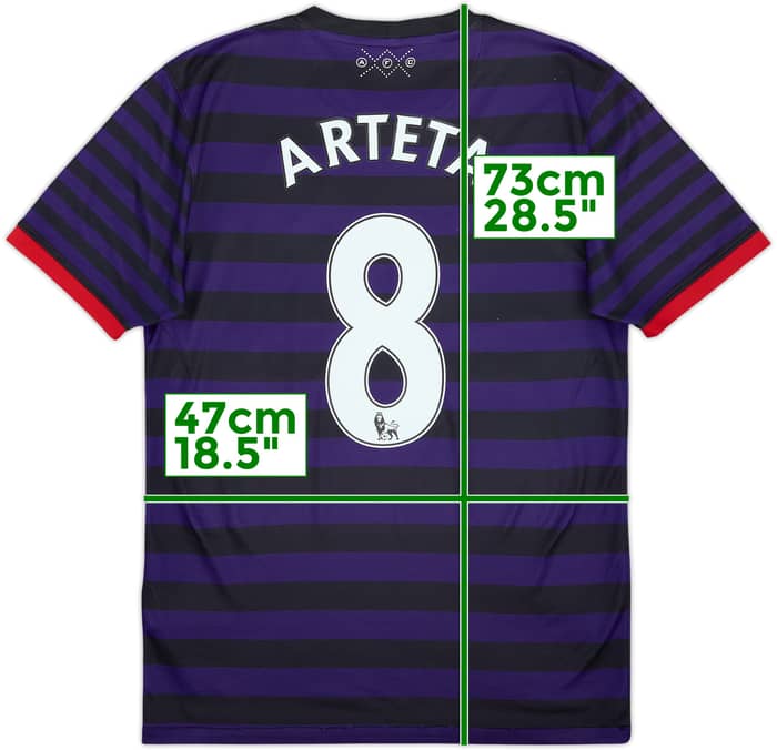 2012-13 Arsenal Away Shirt Arteta #8 - 6/10 - (S)