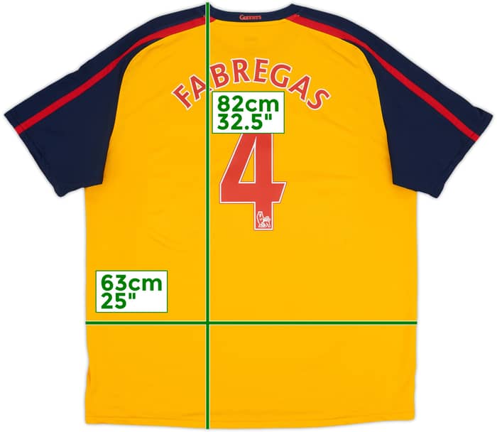 2008-09 Arsenal Away Shirt Fabregas #4 - 7/10 - (XXL)