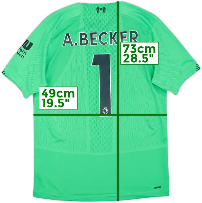 2019-20 Liverpool GK Shirt A.Becker #1 - 8/10 - (S)