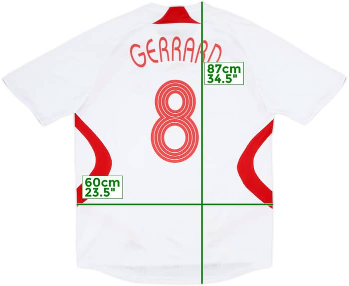 2007-08 Liverpool Away Shirt Gerrard #8 - 8/10 - (XL)