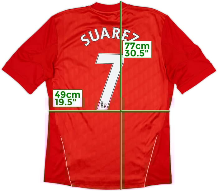2010-12 Liverpool Home Shirt Suarez #7 - 6/10 - (M)