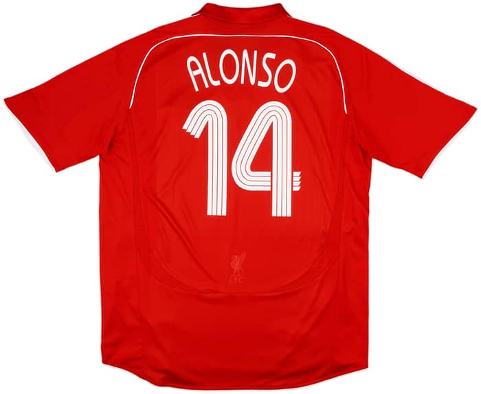 2006-08 Liverpool Home Shirt Alonso #14 - 6/10 - (XL)